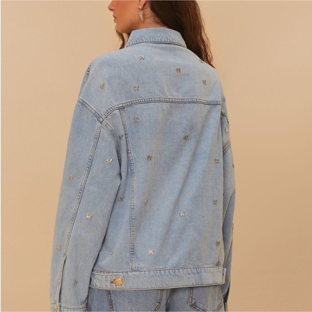 FARM Rio Bow Embroidery jacket in Denim DT - Picture 13 of 14
